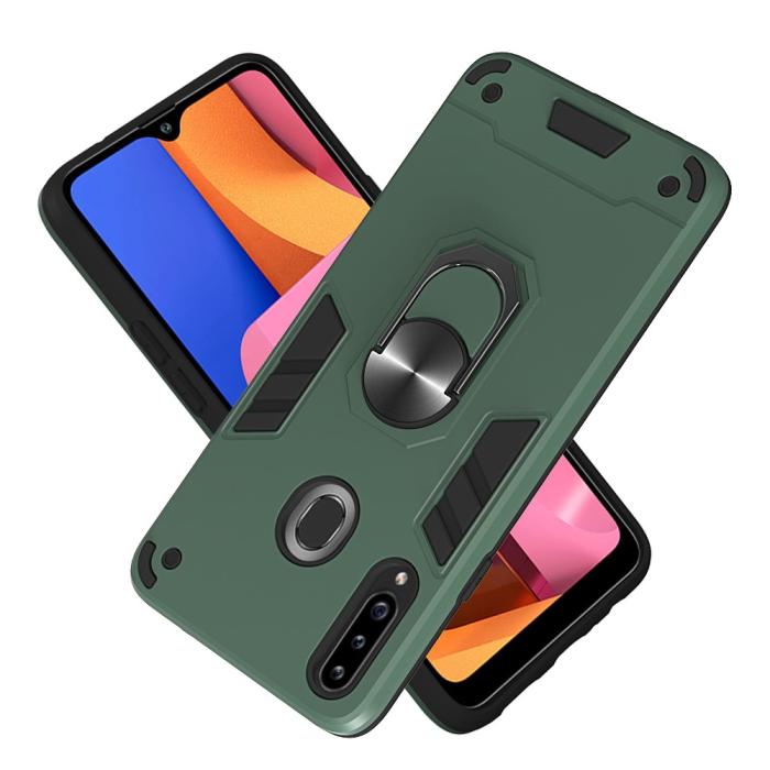 Bild 2,  Samsung Galaxy A20s - Ring Skal - Grön