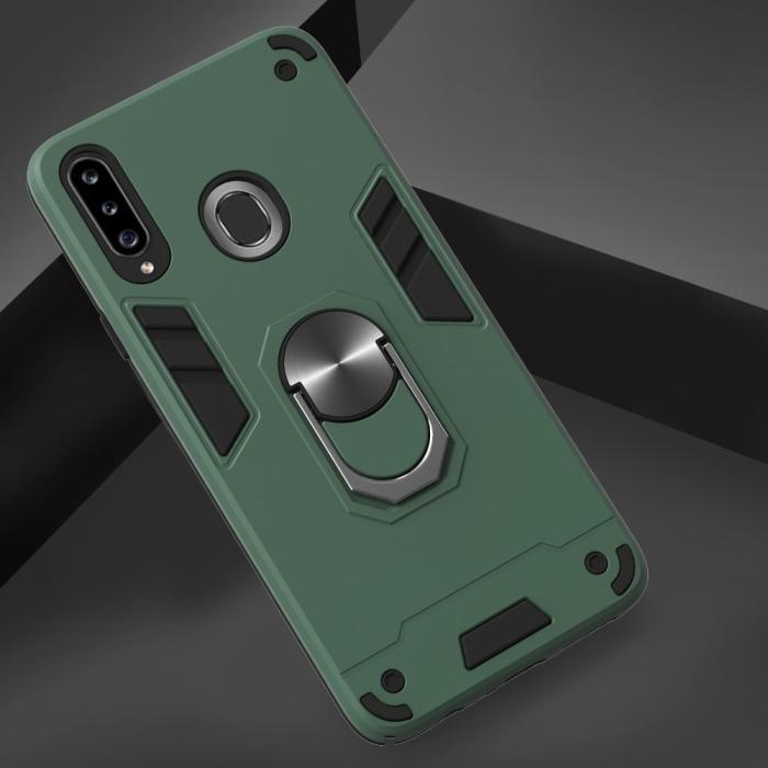 Bild 4,  Samsung Galaxy A20s - Ring Skal - Grön