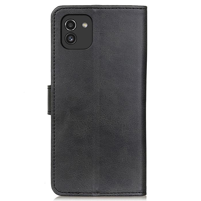 Bild 3,  Samsung Galaxy A03 Fodral Solid Läder Svart