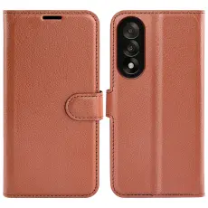  OnePlus Nord 5 5G Fodral Litchi L&auml;der Brun
