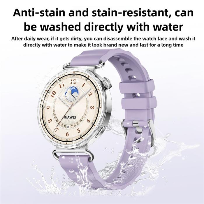 Bild 5,  Klockarmband 18 mm Quick Release Wave Silikon Vinröd