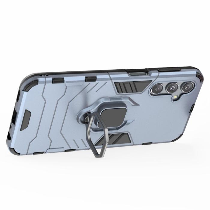 Bild 3,  Samsung Galaxy S23 FE Skal Hybrid Armor Ring Blå