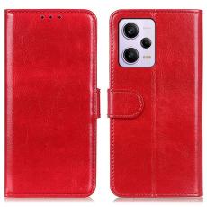  Xiaomi Redmi Note 12 Pro 5G Fodral Crazy Horse L&auml;der R&ouml;d