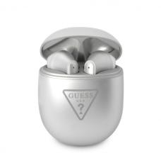 Guess Guess True Wireless H&ouml;rlurar Triangle Logo Metallic Silver