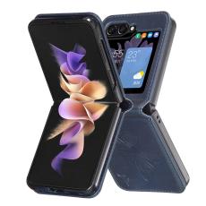  Galaxy Z Flip 6 / 7 FE Skal Fj&auml;ril Textur M&ouml;rk Bl&aring;