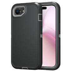  iPhone 17e / 16e Skal Extreme Shockproof Hybrid Svart/Gr&aring;