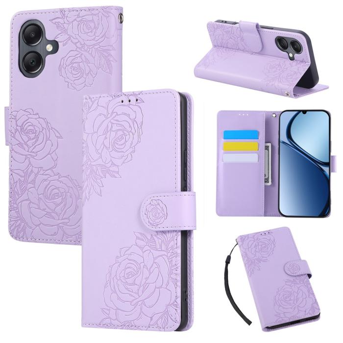 Bild 6,  Samsung Galaxy A07 Fodral Med Tryck Blommor Lila