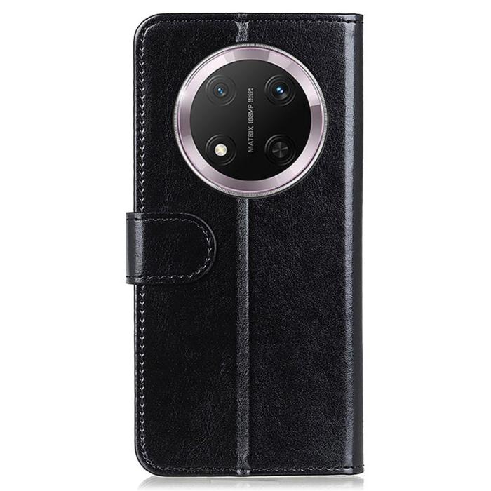Bild 6,  Honor Magic7 Lite Fodral Crazy Horse Läder Svart