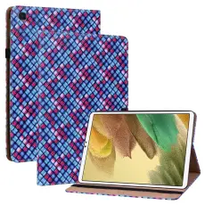  Samsung Galaxy Tab A7 Lite (2021) Fodral V&auml;vd Textur Bl&aring;/Rosa