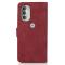 KHAZNEH KHAZNEH Motorola Moto G51 Fodral Retro Läder Röd