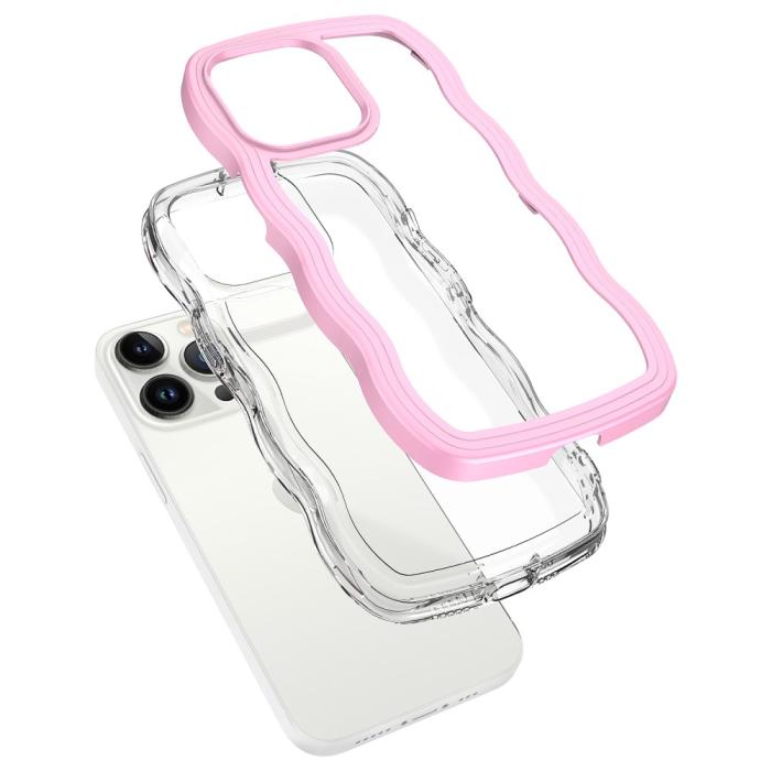 Bild 5,  iPhone 15 Pro Max Skal Wavy Hybrid Transparent/Grön