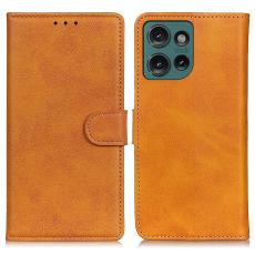  Motorola Edge 50 Pl&aring;nboksfodral L&auml;der Brun