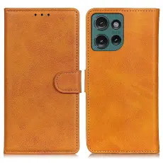  Motorola Edge 50 Pl&aring;nboksfodral L&auml;der Brun