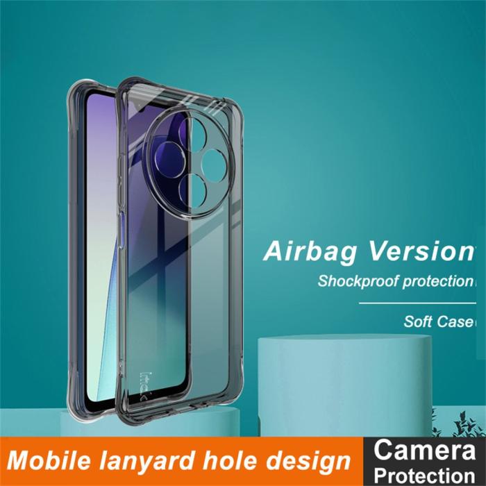 Bild 2, IMAK IMAK Xiaomi Redmi 14C Skal TPU AirBag Shockproof Tonad Svart