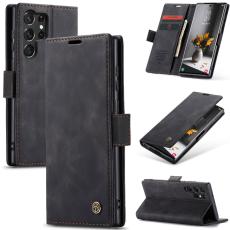 CASEME CASEME Galaxy S24 Ultra Fodral Retro L&auml;der Svart