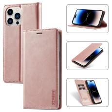 LC.IMEEKE LC.IMEEKE iPhone 14 Pro Fodral Flip L&auml;der Ros&eacute;guld