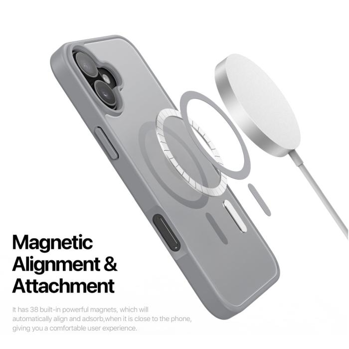 Bild 5, DUX DUCIS DUX DUCIS iPhone 16 Plus Skal Magsafe Yind Series Matt Grå