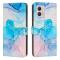  Motorola Moto G13 / G23 / G53 5G Fodral Marmor Textur Grön/Rosa