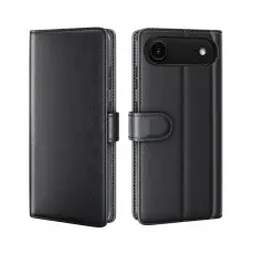  iPhone Air Fodral Premium &Auml;kta L&auml;der Svart