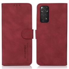 KHAZNEH KHAZNEH Xiaomi Redmi Note 11 4G Fodral Retro L&auml;der R&ouml;d