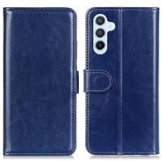  Samsung Galaxy A34 5G Fodral Crazy Horse L&auml;der Bl&aring;