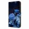  Samsung Galaxy A37 5G Fodral Läder Blå Rosor