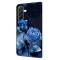  Samsung Galaxy A37 5G Fodral Läder Blå Rosor