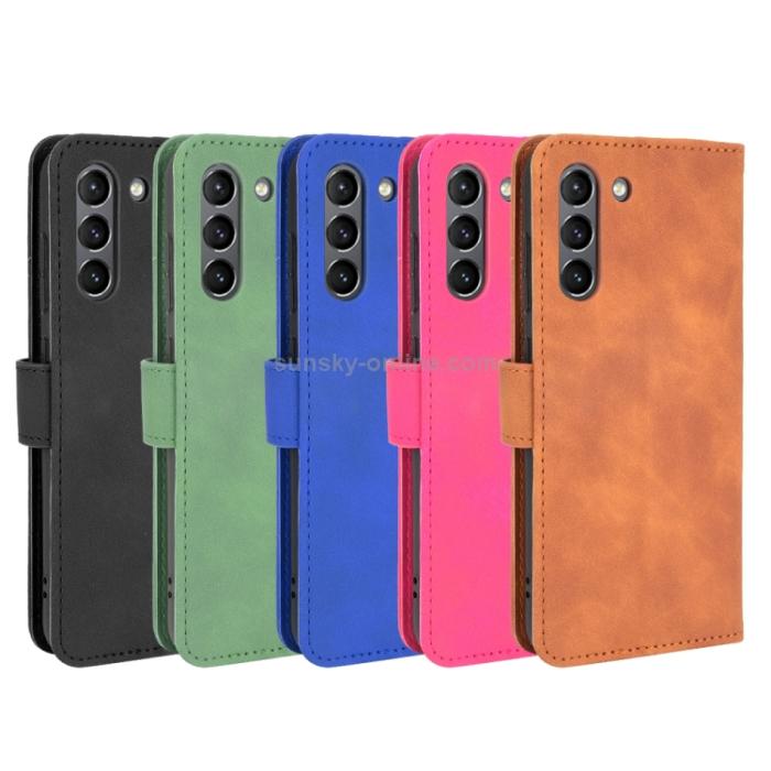 Bild 6,  Samsung Galaxy S21 FE Fodral Skin Touch Läder Svart