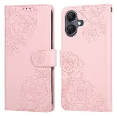  Samsung Galaxy A07 Fodral Med Tryck Blommor Ros&eacute;guld