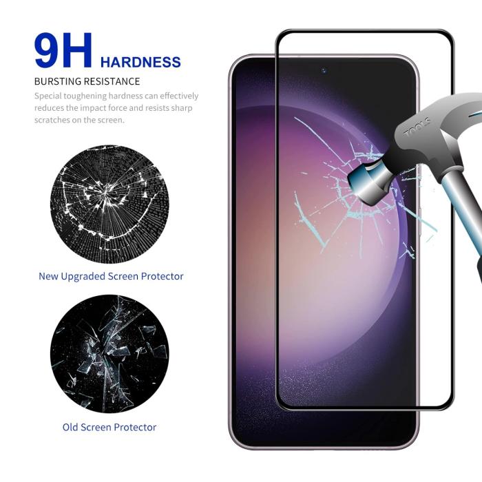 Bild 2,  2-Pack Samsung Galaxy S24 FE/A55 Heltäckande Skärmskydd i Härdat Glas