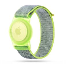 Tech-Protect Tech-Protect Nylon Armband F&ouml;r AirTag Till Barn Lime Gr&ouml;n