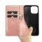 LC.IMEEKE LC.IMEEKE iPhone 14 Pro Fodral Flip Läder Roséguld