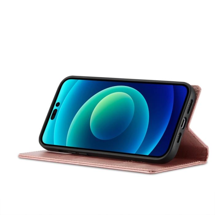 Bild 5, LC.IMEEKE LC.IMEEKE iPhone 14 Pro Fodral Flip Läder Roséguld