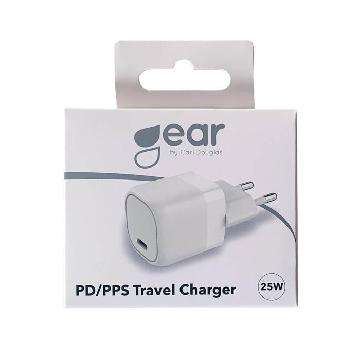 Bild 2, Gear GEAR 25W Väggladdare PD PPS USB-C Vit
