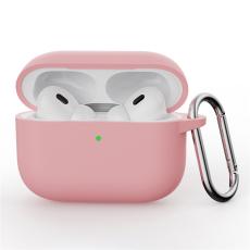  AirPods Pro 3 Skal Med Karbinhake Silikon Rosa