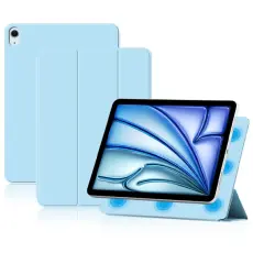  iPad Air 13 2026-2024 2in1 Magnetiskt Fodral Bl&aring;