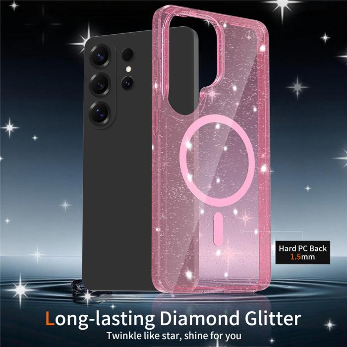 Bild 4,  Samsung Galaxy S26 Ultra Skal MagSafe Glitter Rosa