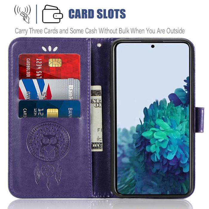 Bild 5,  Samsung Galaxy S22 Plus Fodral Owl Dreamcatcher Lila
