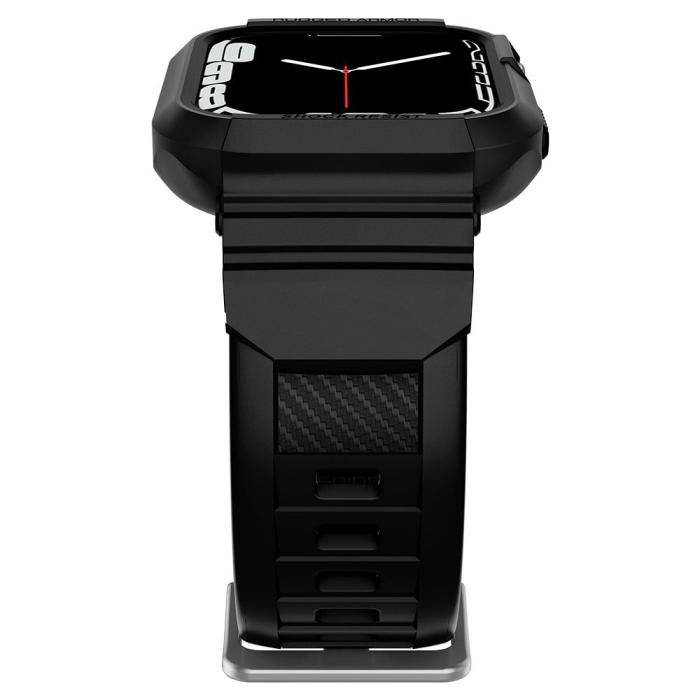 Bild 4, Spigen Spigen Apple Watch 44/45 mm Skal/Armband Rugged Armor 'Pro' Svart