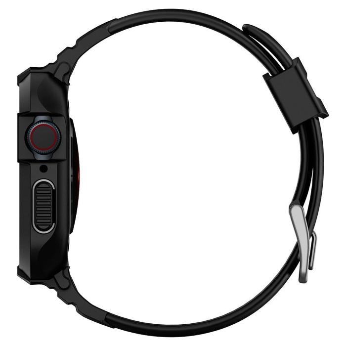 Bild 5, Spigen Spigen Apple Watch 44/45 mm Skal/Armband Rugged Armor 'Pro' Svart