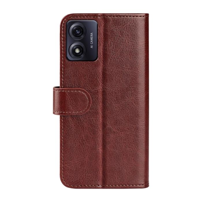 Bild 3,  Motorola Moto E13 Fodral Crazy Horse Läder Brun