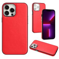  iPhone 15 Pro Skal L&auml;derbelagt R&ouml;d