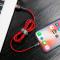 BASEUS BASEUS 1m Lightning Nylon Kabel - 2.4A Snabbladdning - Röd