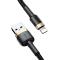 BASEUS BASEUS 3m Lightning Nylon Kabel - Svart/Guld