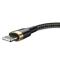 BASEUS BASEUS 3m Lightning Nylon Kabel - Svart/Guld