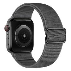  Nylon Armband Justerbart Apple Watch 42/44/45/46/49 mm M&ouml;rk Gr&aring;