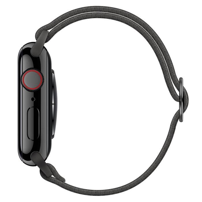 Bild 5,  Nylon Armband Justerbart Apple Watch 42/44/45/46/49 mm Mörk Grå