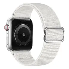  Nylon Armband Justerbart Apple Watch 42/44/45/46/49 mm Vit
