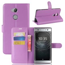  Sony Xperia XA2 Ultra - Litchi Pl&aring;nboksfodral - Lila