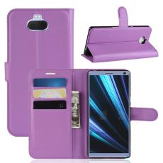  Sony Xperia 10 Plus - Litchi Pl&aring;nboksfodral - Lila